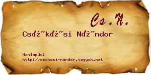 Csókási Nándor névjegykártya
