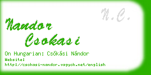 nandor csokasi business card