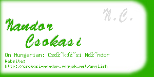 nandor csokasi business card